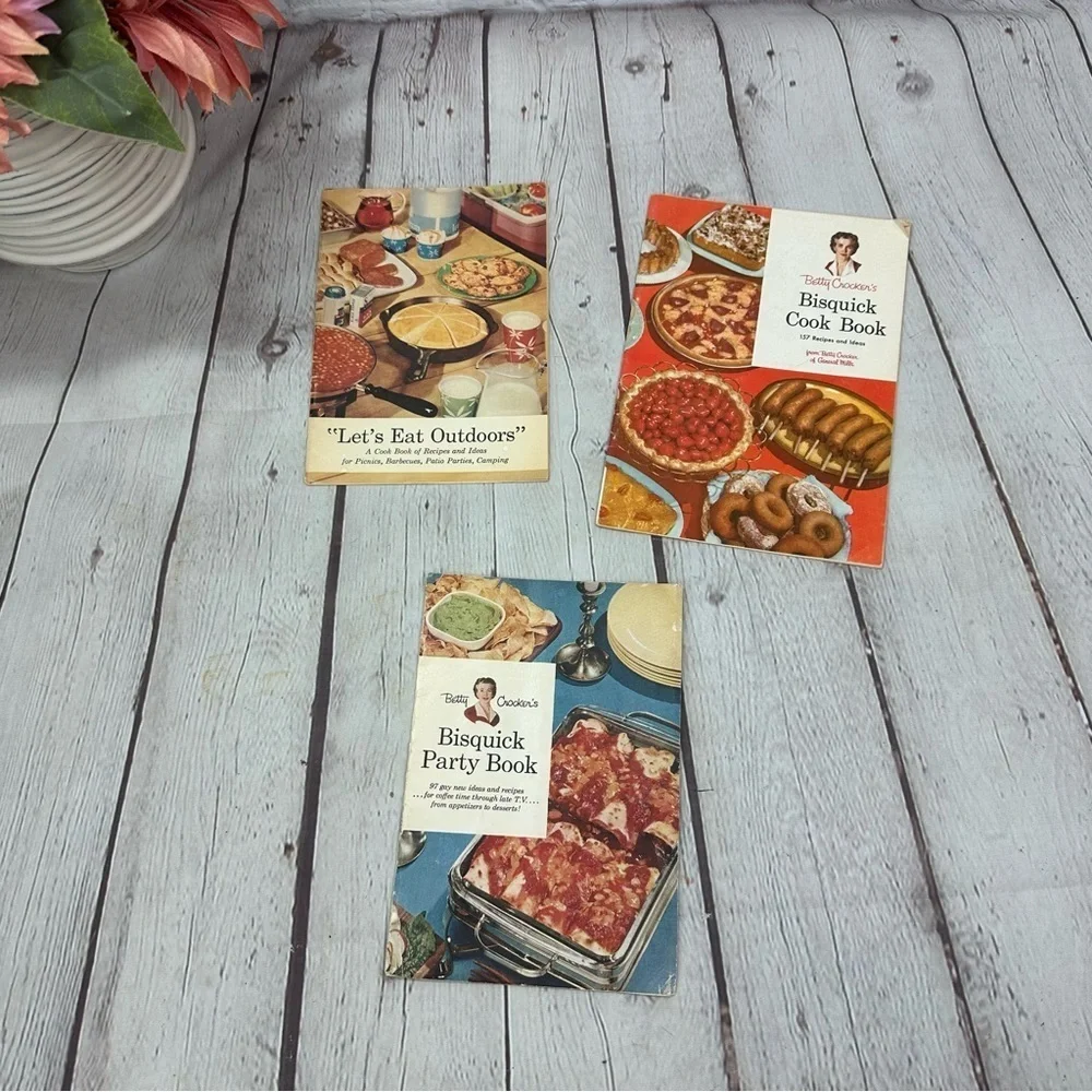 Vintage Cook book pamphlet soft cover set of 3 1956, 1957 betty crocker